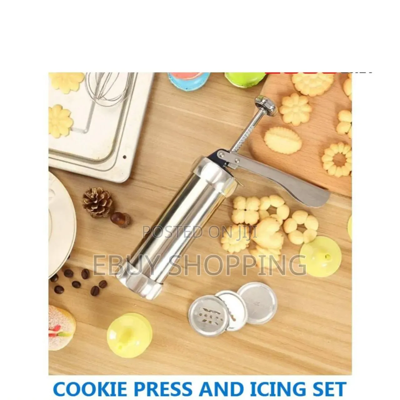 Complete Baking Companion: Cookie Press With Trigger Action Nozzle