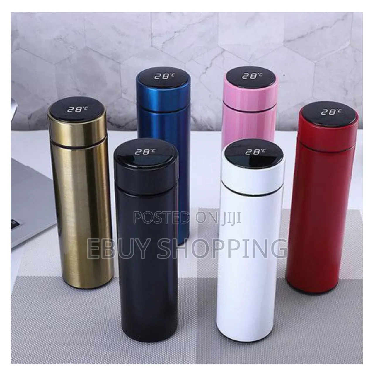 Portable 500ml Smart Led Flask - Food Grade Stainless Steel Pp Cap