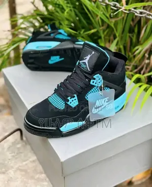 Nike Air Jordan 4 Retro Mid X Tiffany 'Black/Blue' Men's Shoes