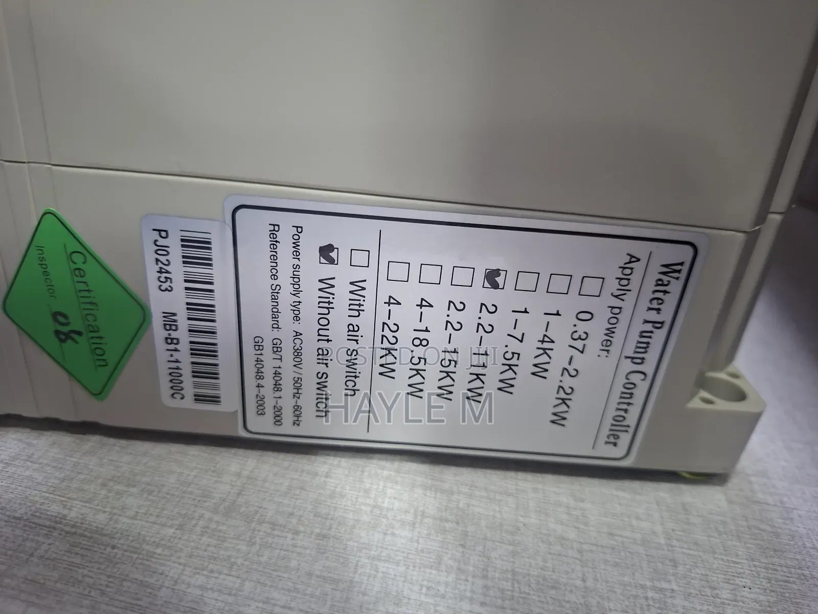 Water Pump Controller 2.2_11 Kw