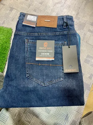 Ougeshi Cashmere-Touch Denim Jeans
