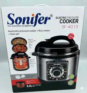 Sonifer 8l Multi-Function Electric Pressure Cooker - 1300w
