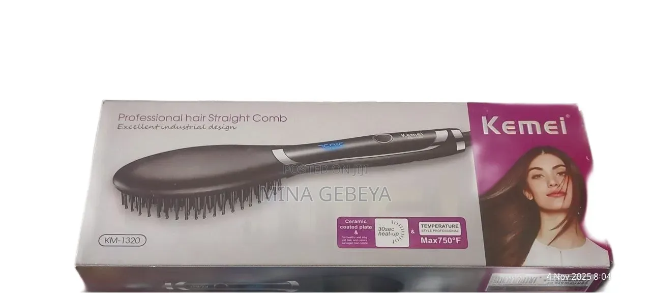 Kemei Hair Straightening Brush – Model Km-1320