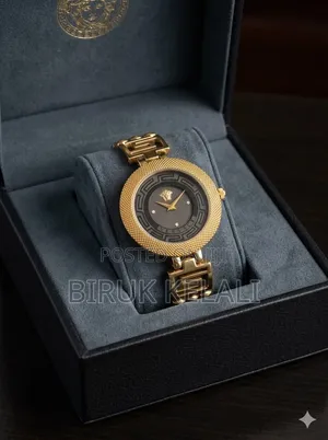 Versace Greca Chic Women's Watch Featuring a Gold-Colored Stainless