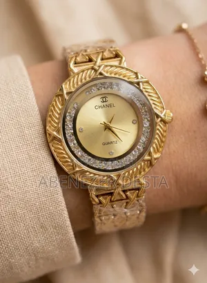 Gold-Plated Quartz Women's Wristwatch Branded as Chanel