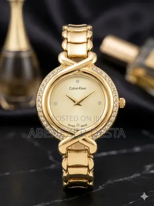 Gold-Tone Calvin Klein Women's Watch, Featuring a Crystal-Embellished