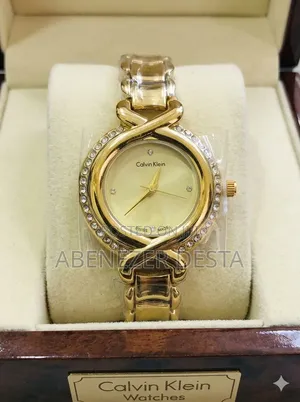 Gold-Tone Calvin Klein Women's Watch, Featuring a Crystal-Embellished