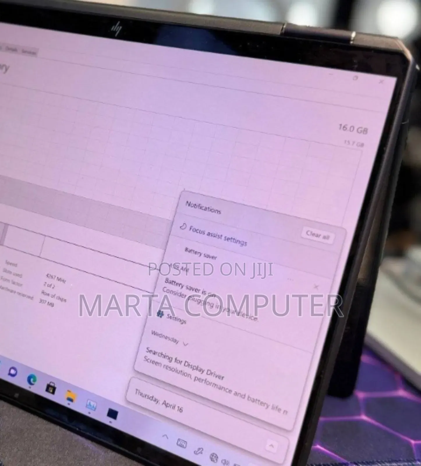 New Laptop HP Spectre 16GB Intel Core i7 SSD 1T