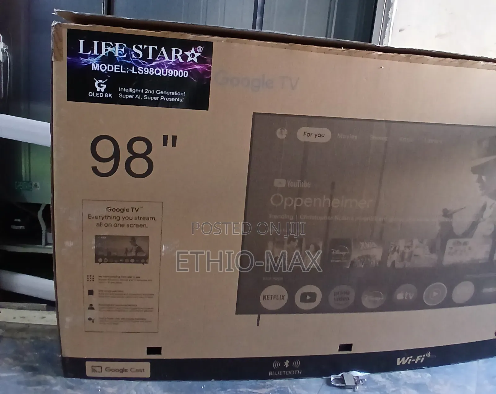 Lifestar 98” Smart Google Tv – Uhd Qled | Ultra Big Screen