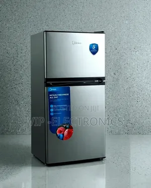 Midea Mini Refrigerator 134 Double Door Energy Efficient Modern Design