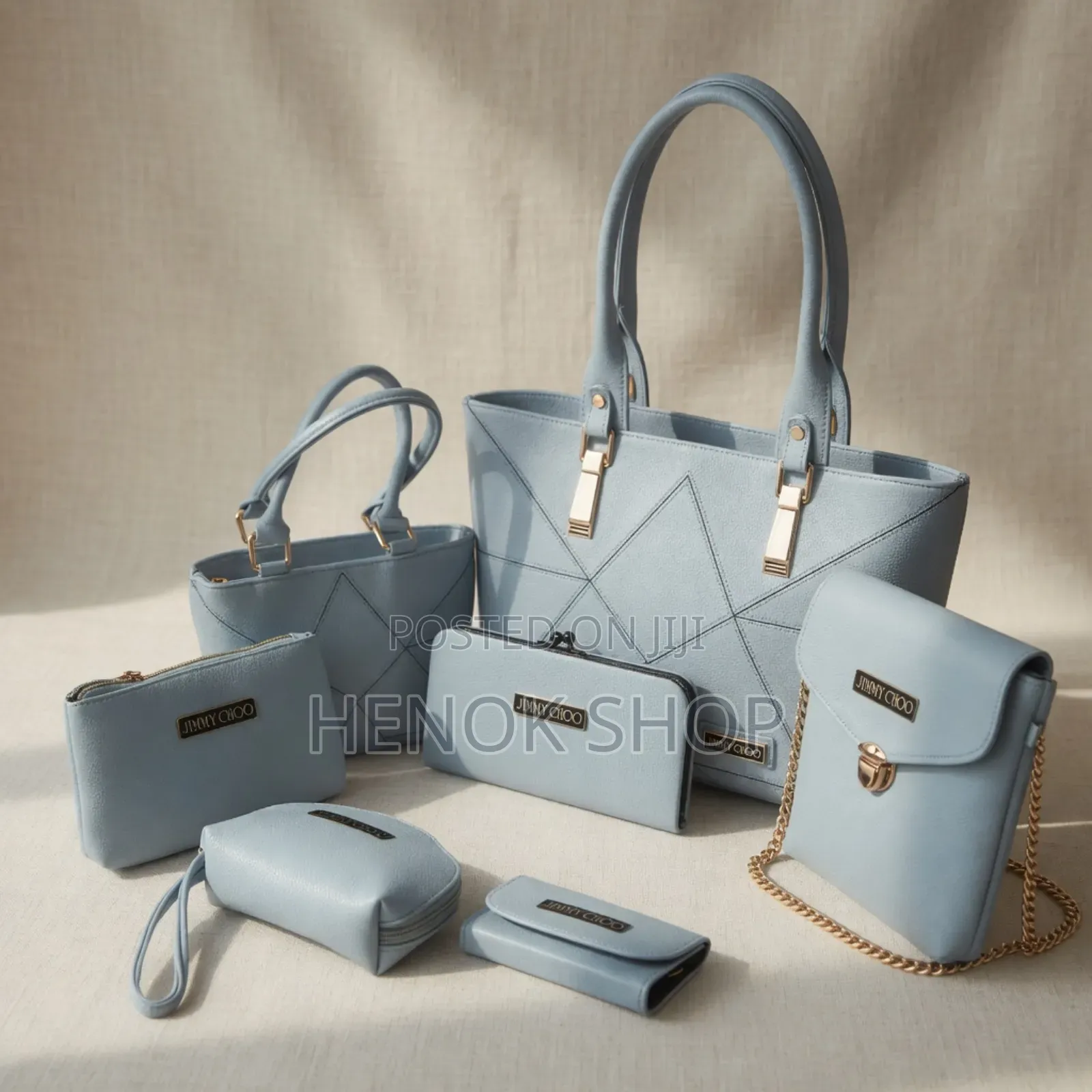 Jimmy Choo የሴቶች የቦርሳ ስብስብ (6-in-1 Set) - ሙሉ ፓኬጅ