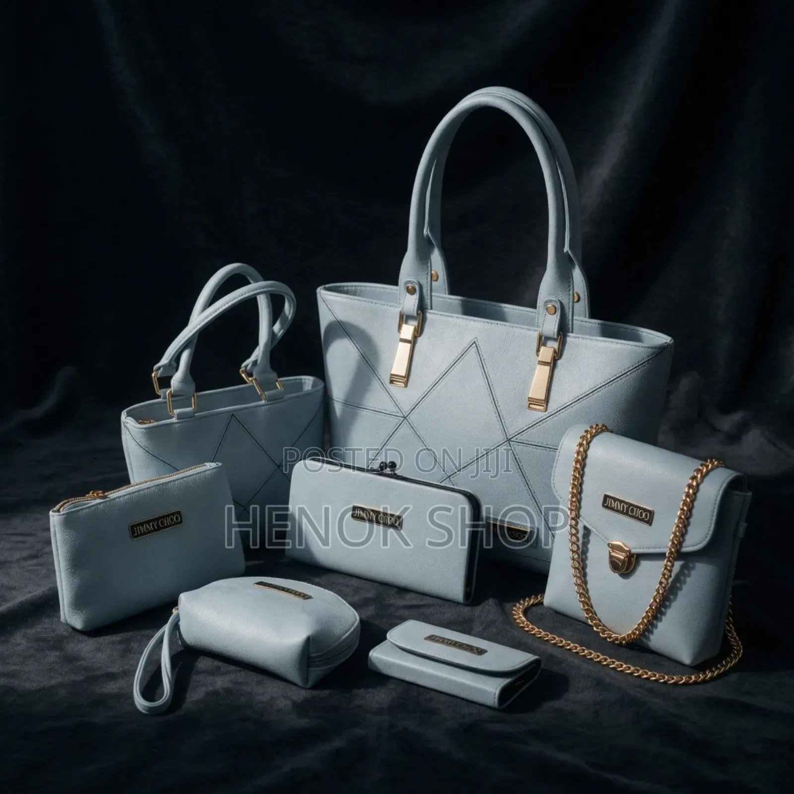 Jimmy Choo የሴቶች የቦርሳ ስብስብ (6-in-1 Set) - ሙሉ ፓኬጅ