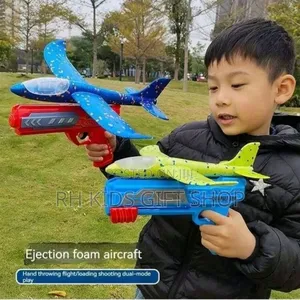 Airplane Toy With a Launcher Gun