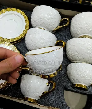 6pcs Ceramic Coffee Cup With Saucer