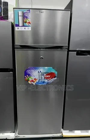 Victory Refrigerator 350 Double Door Silver Finish, Energy Saving