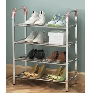 4-Layer Stainless Steel Footwear Display and Storage