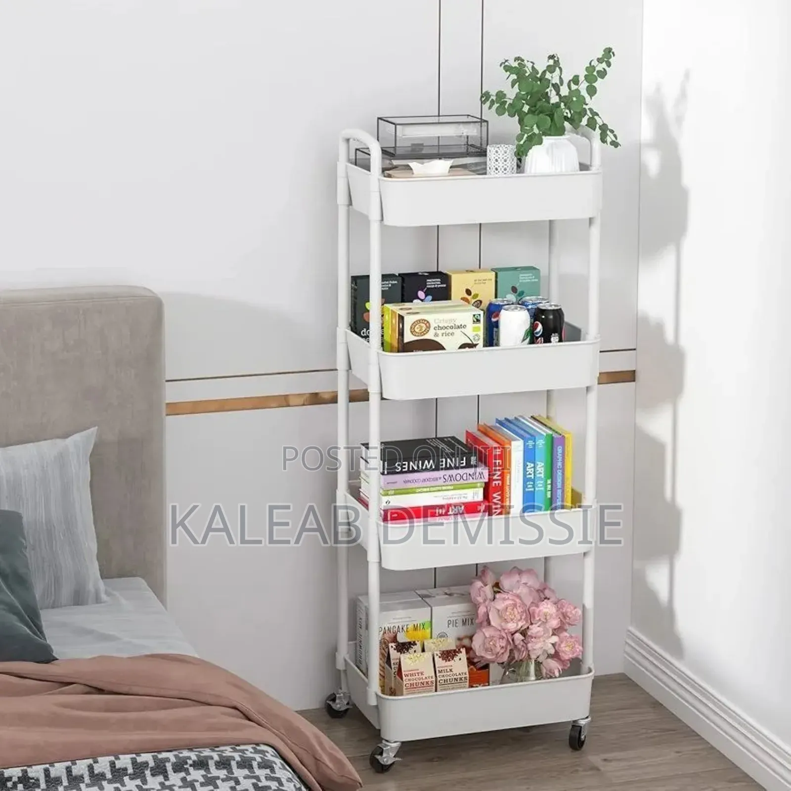 4-layer Movable Kitchen Storage Rack/Shelf