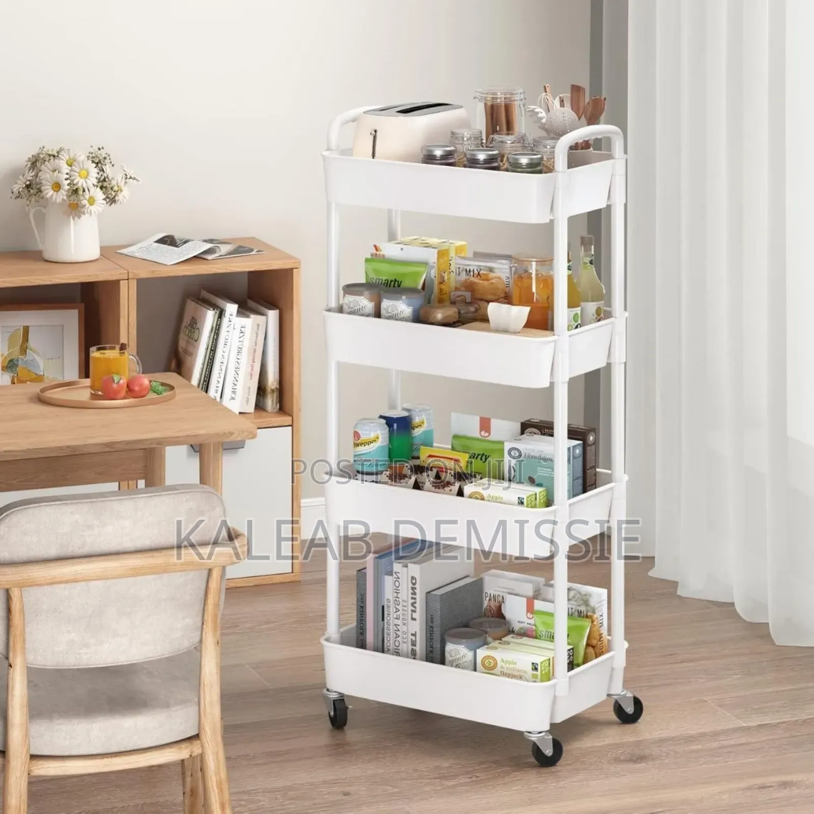 4-layer Movable Kitchen Storage Rack/Shelf