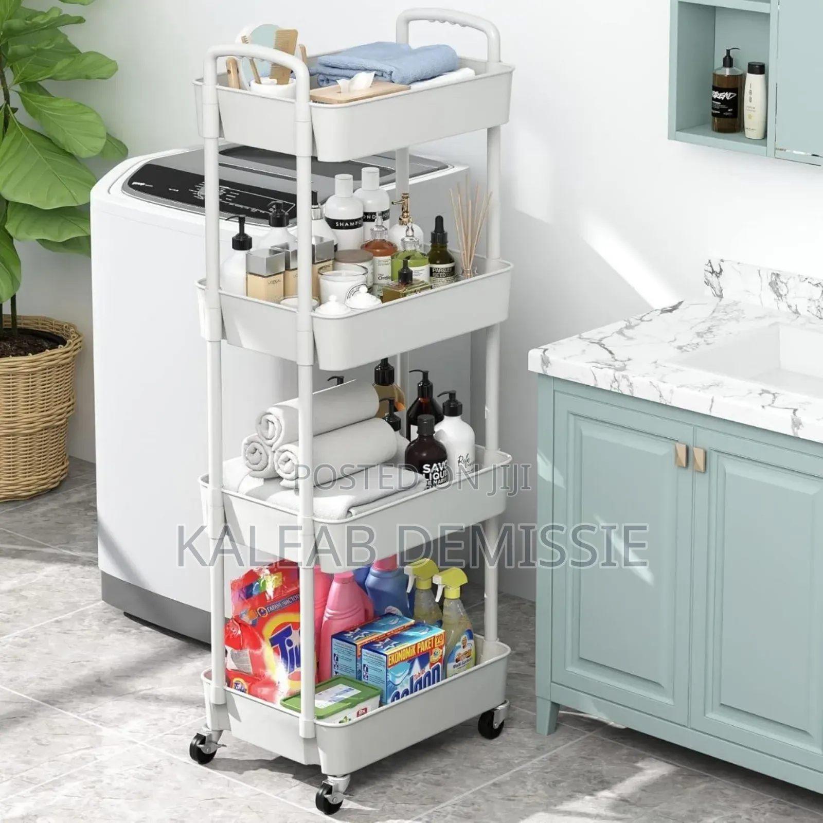4-layer Movable Kitchen Storage Rack/Shelf