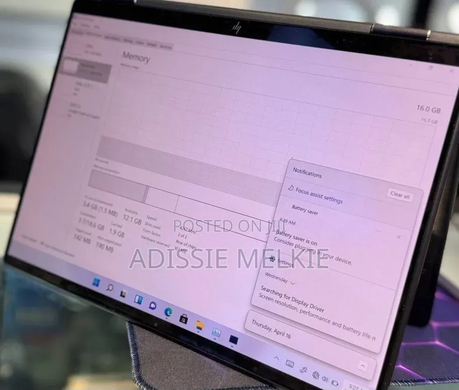 New Laptop HP Spectre 16GB Intel Core i7 SSD 512GB