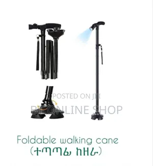 Folding And Extendable Walking Cane
