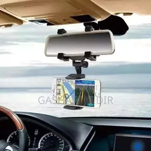 Rearview Mirror Car Phone Mount – 360° Adjustable