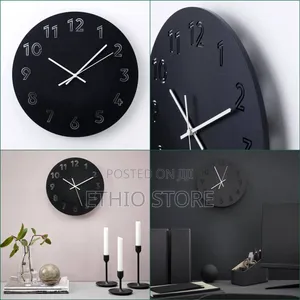 Wall Clock , 30cm, Black