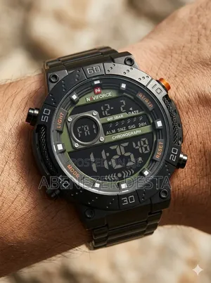 Nf9241t Is a Digital Sports Watch Designed With a Military Style