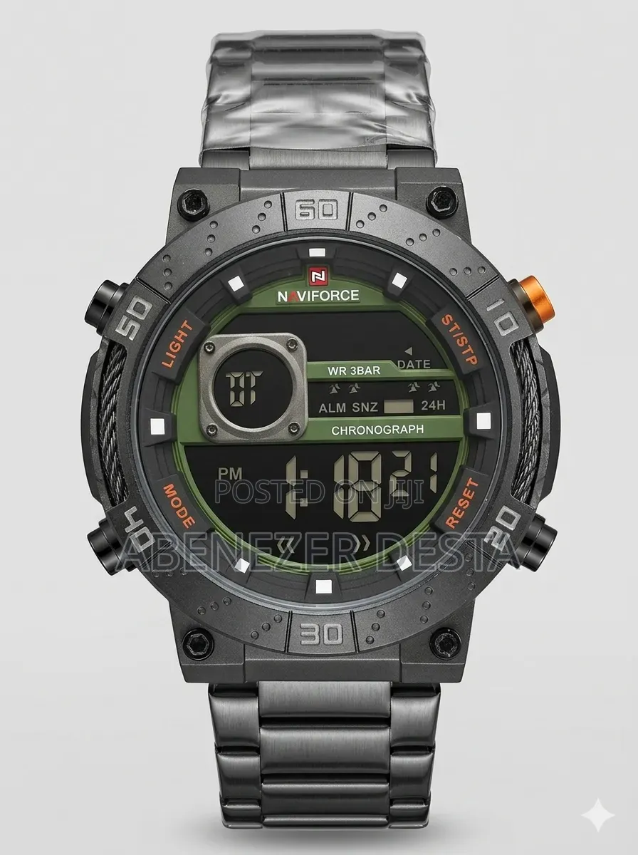 Nf9241t Is a Digital Sports Watch Designed With a Military Style