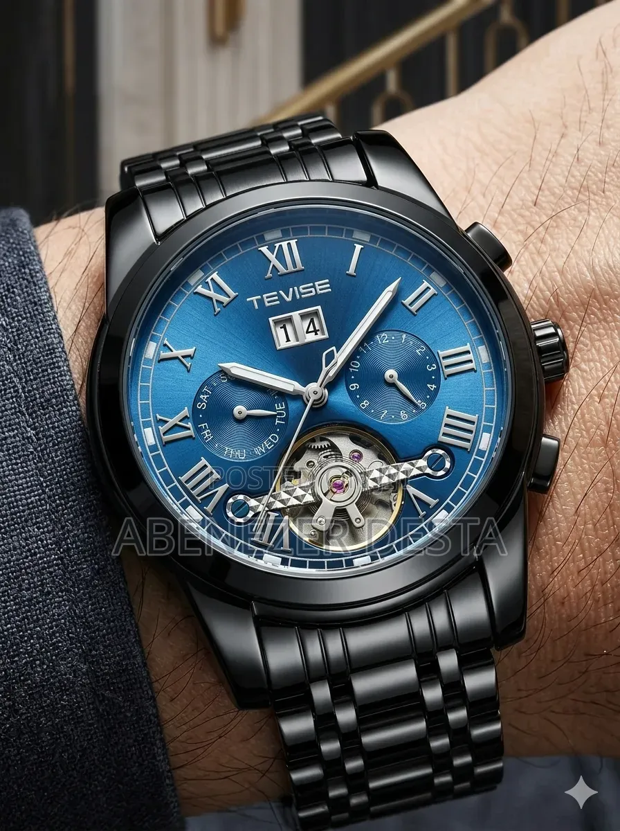 Tevise 9005d Automatic Mechanical Skeleton Wristwatch,
