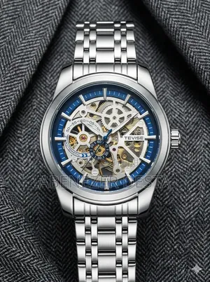 Tevise Automatic Mechanical Watch Featuring a Skeleton Dial