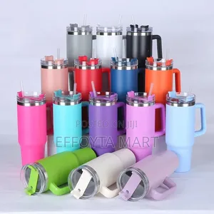 Double Layer Stainless Still Isolated Tumblers With Straw(Travel Cup)