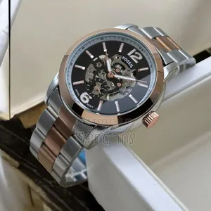 Original Fossil Skeleton Two-Tone Watch Men