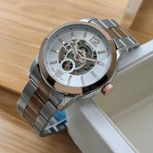 Fossil Men's Skeleton Automatic Two-Tone Silver Gold Watch