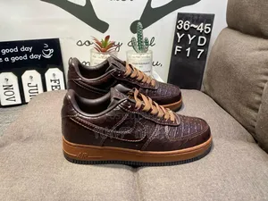 Nike Air Force 1 Low '07 Croc Skin 'Premium Brown' Men's Shoes