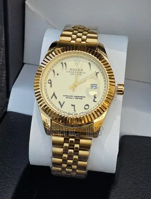 Luxury Rolex Day-Date Gold Watch - Unique Arabic Numeral Dial