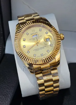 Full Gold Rolex Day-Date - Champagne Dial With Diamond Markers