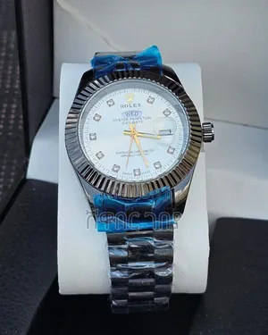Luxury Rolex Day-Date Black Steel Watch With Diamond Dial