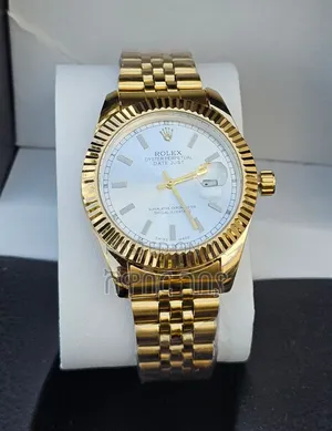 Men's Classic Rolex Datejust Gold Watch - White Dial Addis