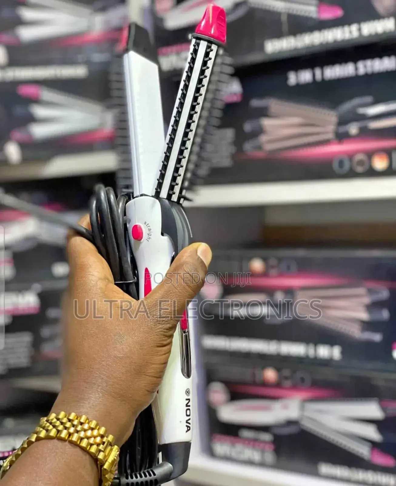 Nova 3-in-1 Professional Hair Straightener (Model NHC-2088). Key
