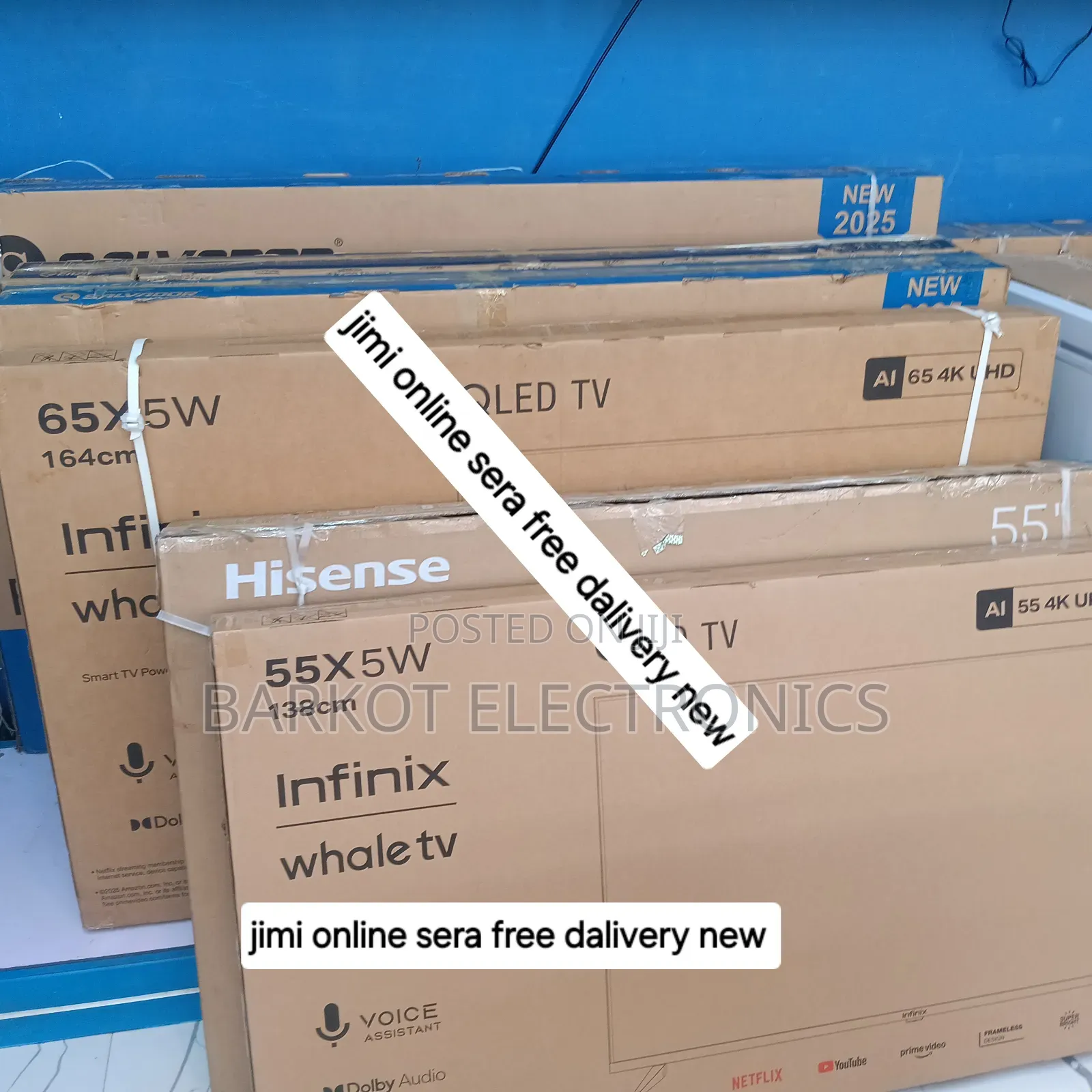 Infinix Smart Qled Tv 55 Inch Andraid Framless Tv 2025 Model