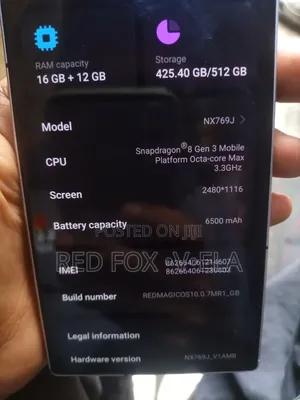 ZTE nubia RedMagic 9 Pro 512 GB White