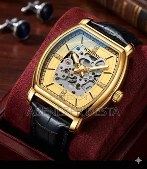 Chenxi 8815 Is a Gold-Tone Automatic Mechanical Men's Watch Featuring