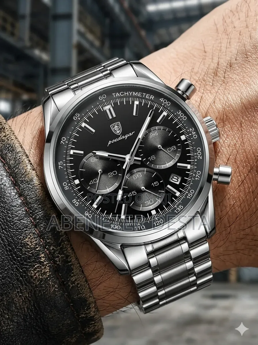Poedagar Multifunctional Chronograph Wristwatch for Men
