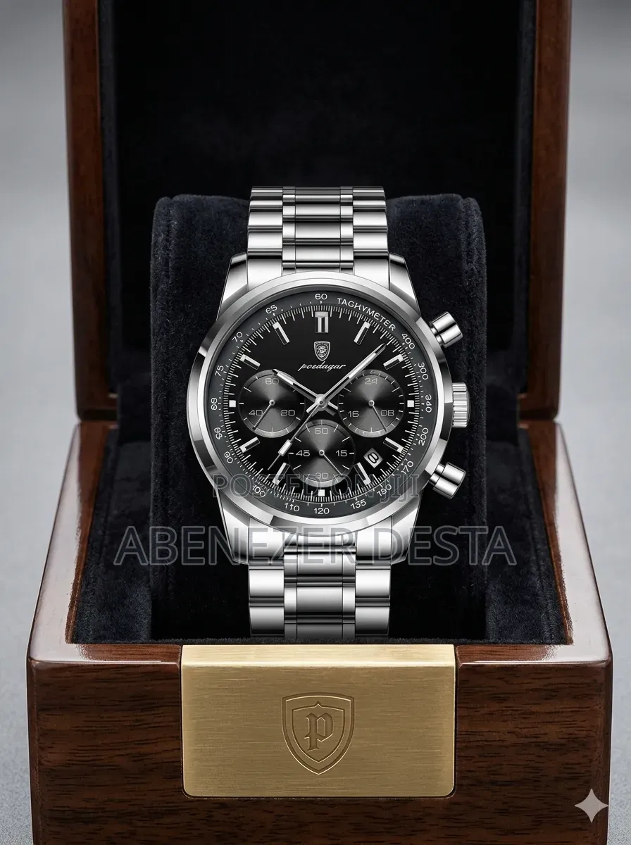 Poedagar Multifunctional Chronograph Wristwatch for Men