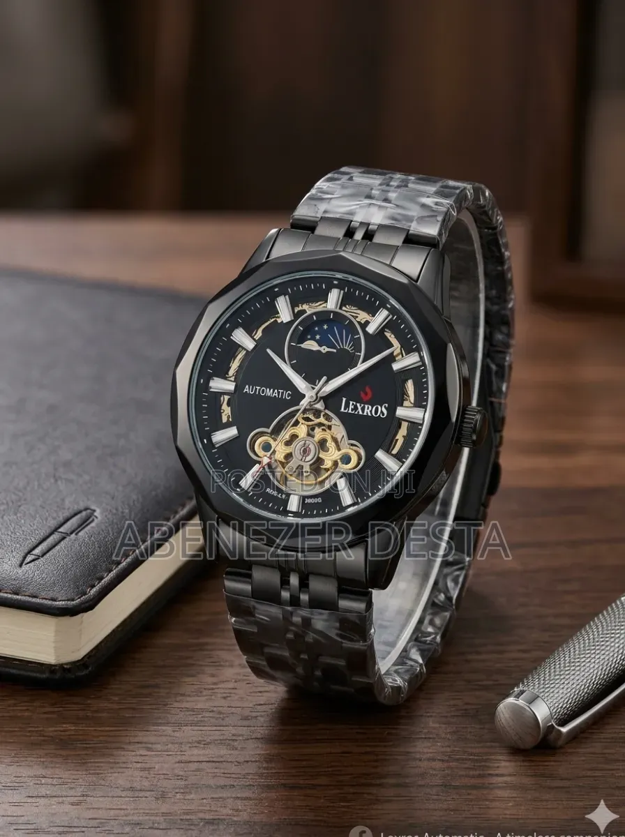 Lexros Grand Men's Waterproof Automatic Mechanical Watch Featuring