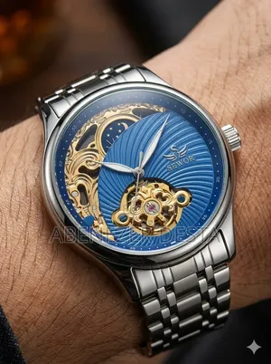 Sewor Automatic Original Men's Watch With a Blue Dial and Silver