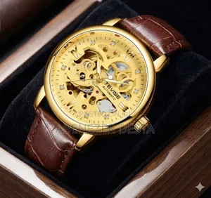 Tevise Automatic Skeleton Wristwatch, Likely Model V389,