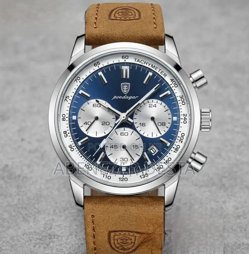 Poedagar Luxury Men's Chronograph Quartz Watch, Model 921,9