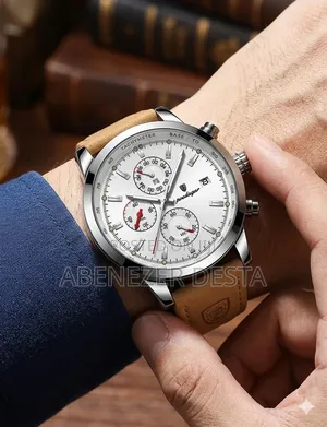 Poedagar Luxury Fashion Leather Wristwatch.